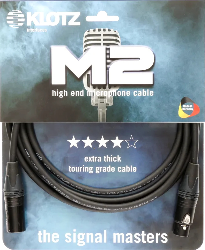 Klotz M2FM1-1000 Mikrokabel 10m Neutrik XLRm-XLRf