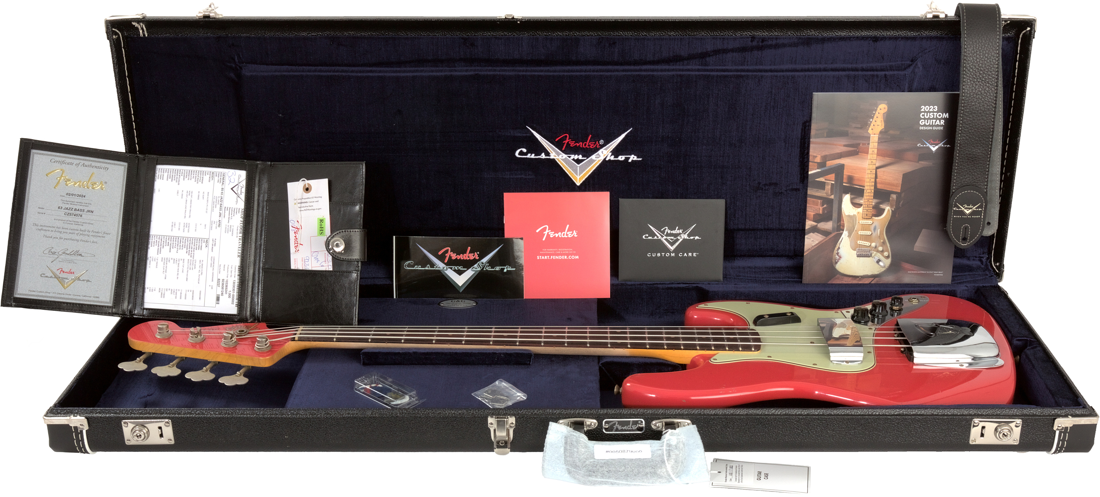 Fender Custom Shop 1963 Jazz Bass Journeyman Relic Aged Fiesta Red – Bild 8