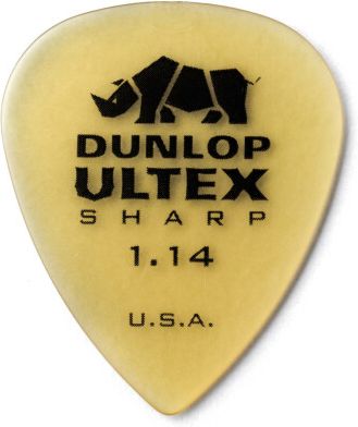 Dunlop Ultex Sharp Plektrum 1,14mm gelb 433P114