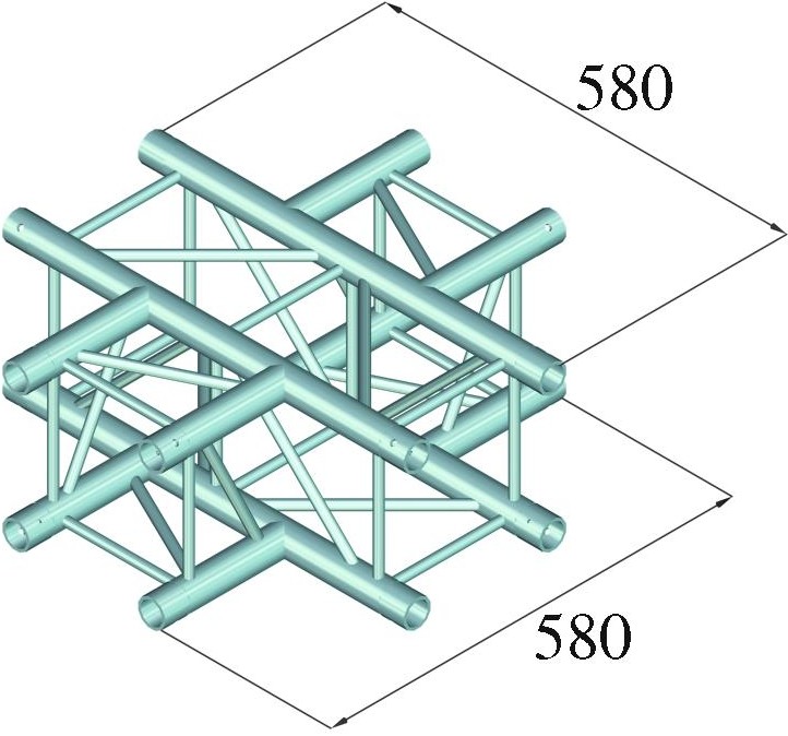 Alutruss DECOLOCK DQ4-PAC41 4-Weg Kreuz – Bild 2