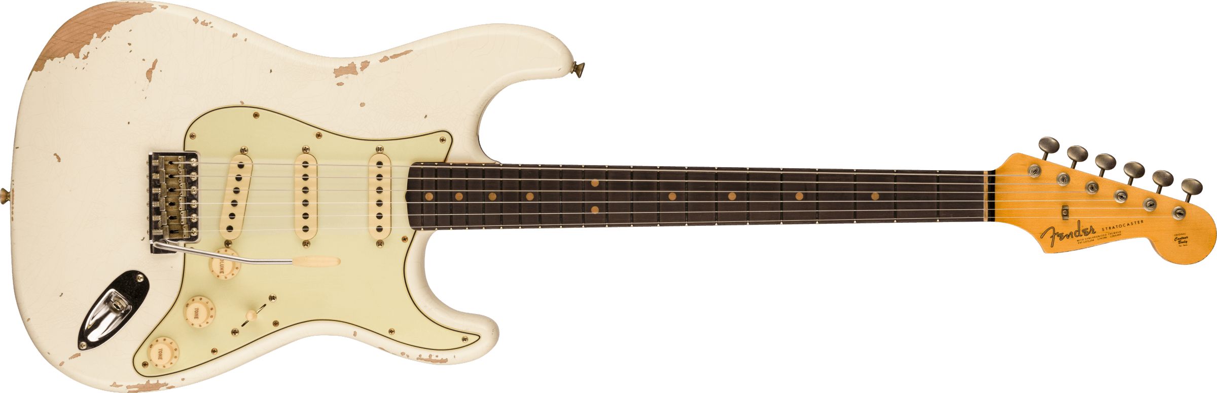 Fender Custom Shop 1964 L-Series Stratocaster Heavy Relic Aged Olympic White