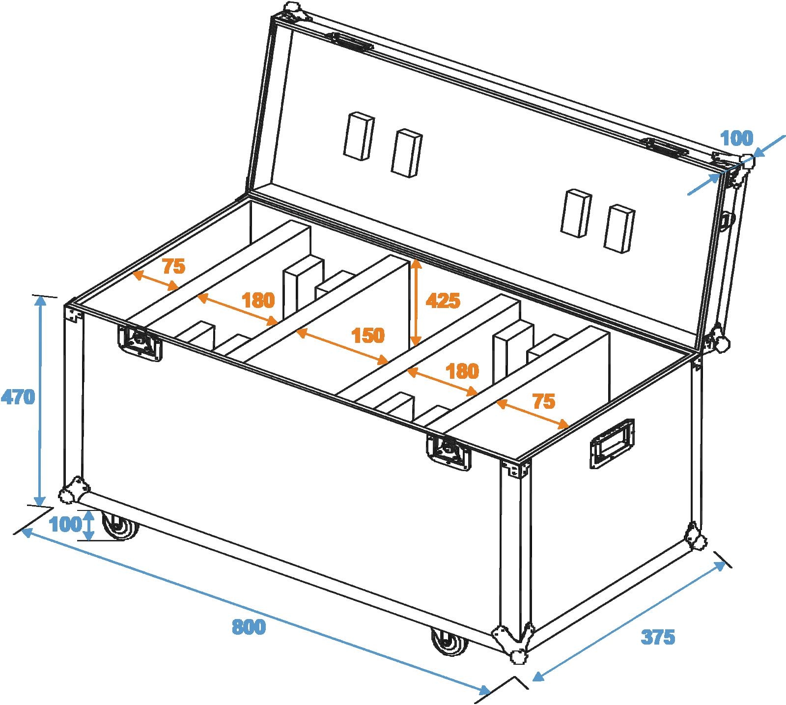 Roadinger Transportcase 4x DMH90/150/DMB60/PLB230 – Bild 2