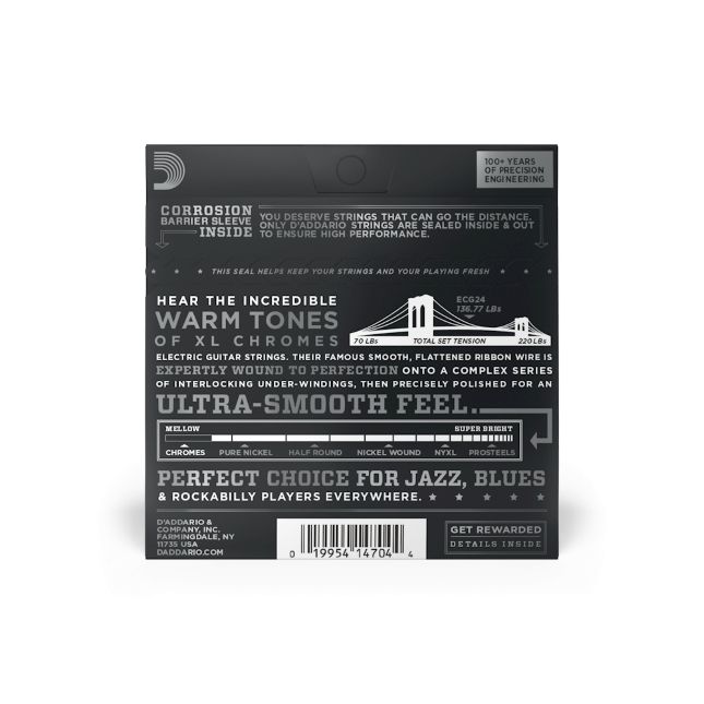 D Addario Chromes ECG 24 011-050 Flat Wound – Bild 2