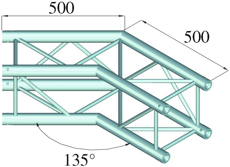 Alutruss QUADLOCK 6082C-23 2-Wege-Ecke 135° – Bild 2