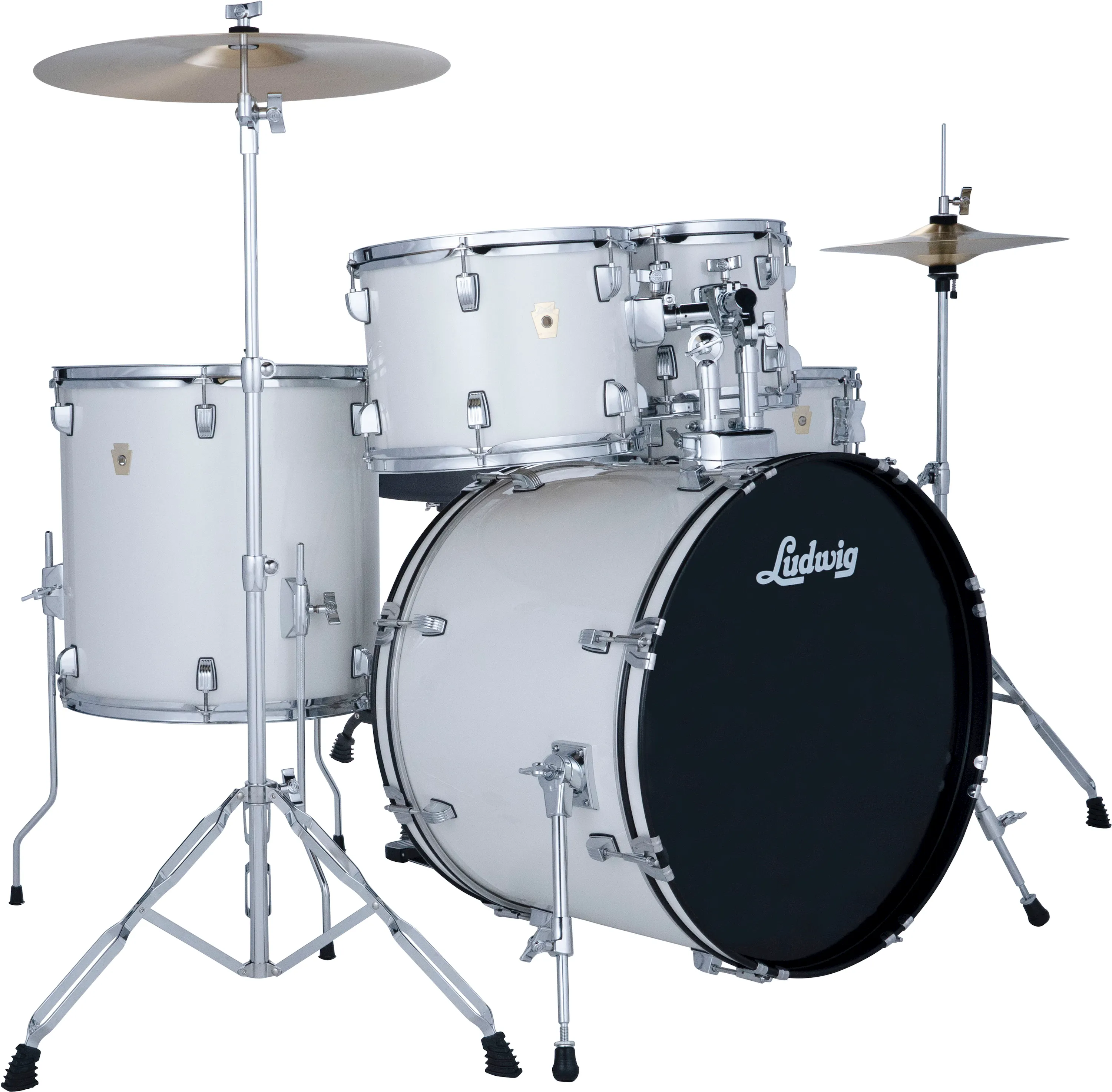 Ludwig LC195C7DIR Accent Drive 5tlg. Drum Set - Snow Dust – Bild 2