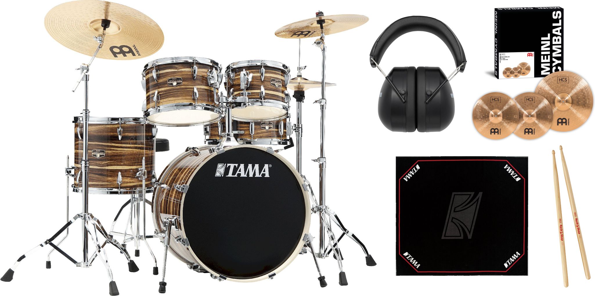Tama Imperialstar Bundle - Coffee Teak Wrap 20"
