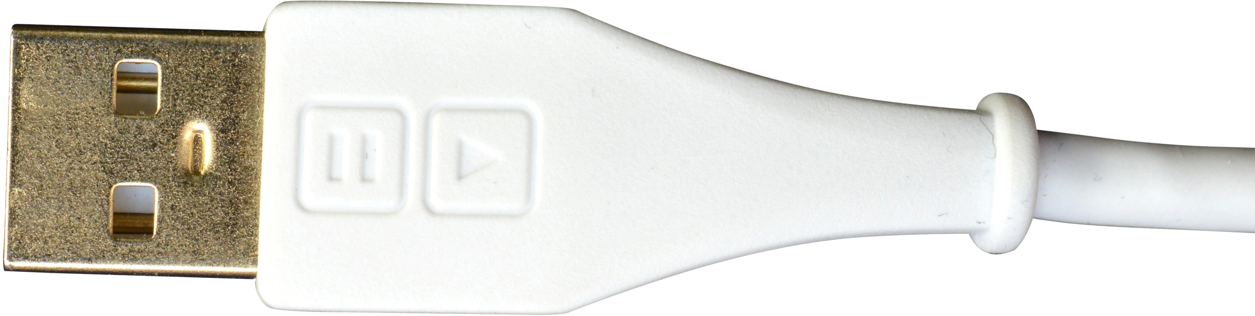 DJ TechTools USB Chroma Cable white abgewinkelt (ca. 1,5m)