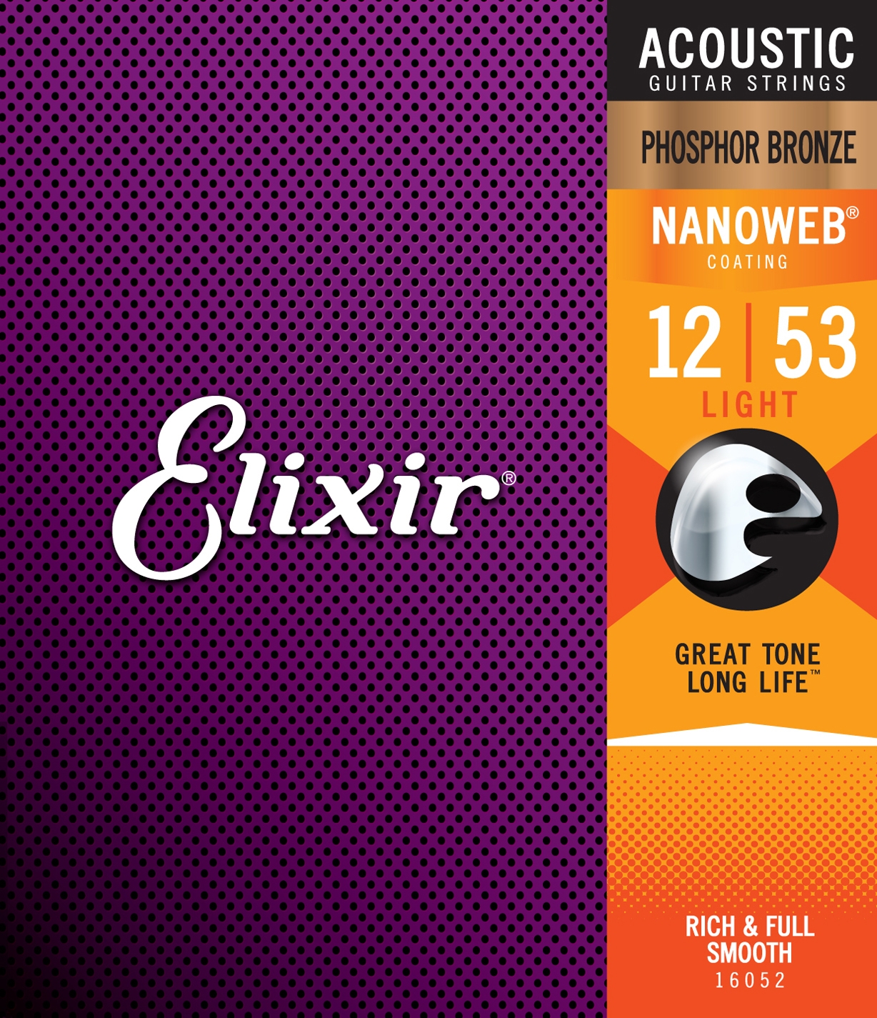 Elixir NanoWeb Phosphor Bronze 16052 Light 012-053  – Bild 1
