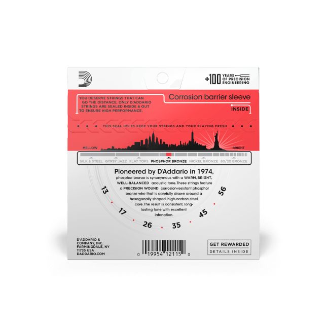 D Addario EJ 17 013-056 Phosphor Bronze Medium  – Bild 2