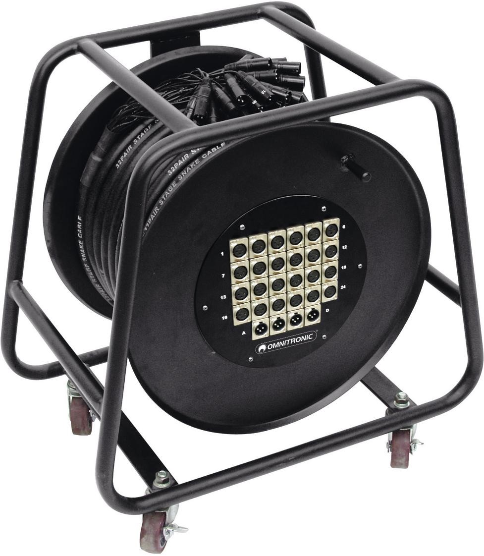 Omnitronic Multicore Stagebox 24/4 30m Trommel