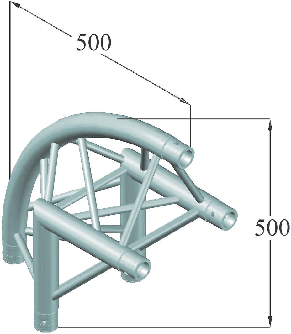 Alutruss TRILOCK 6082AC-24R 2-Weg-Ecke 90° /\