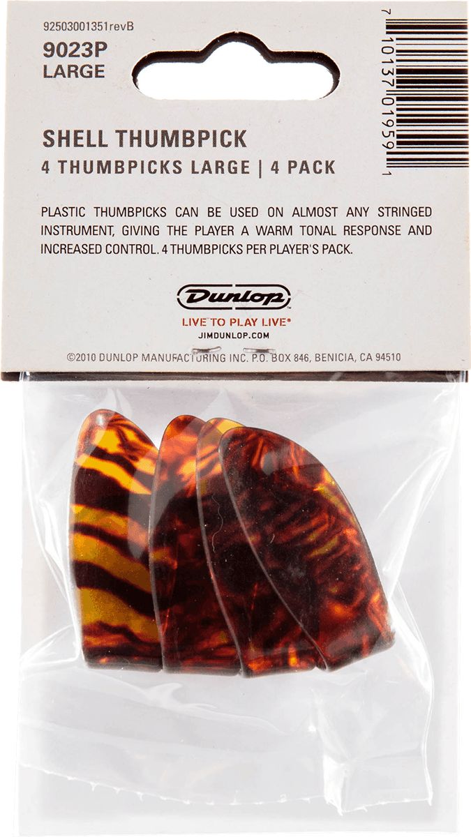 Dunlop Thumbpicks L shell 9023P 4er Pack – Bild 2