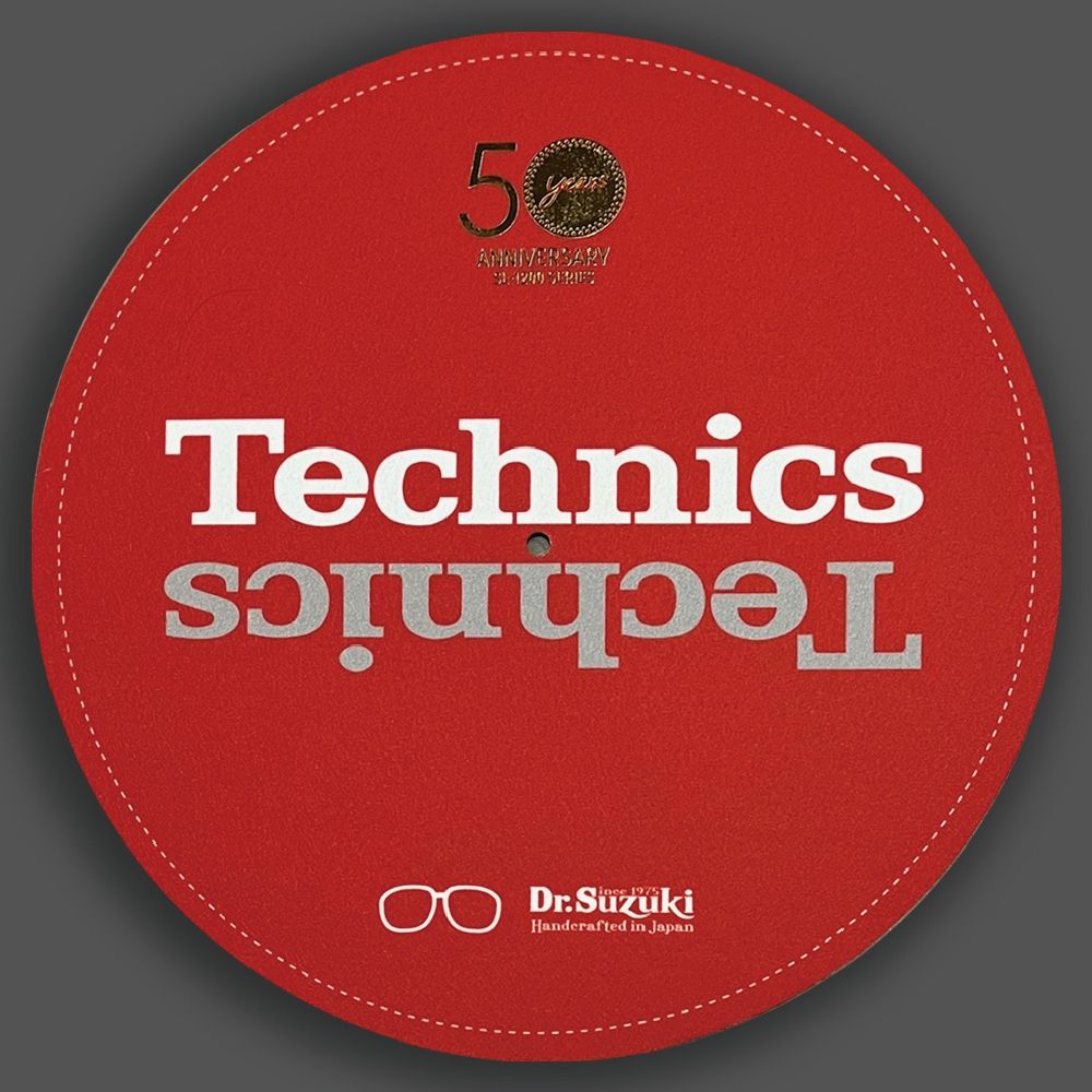 Dr. Suzuki X Technics 12" 50th Limited Edition Slipmats, rot Dr. Suzuki X Technics 12" 50th Limited Edition Slipmats, rot