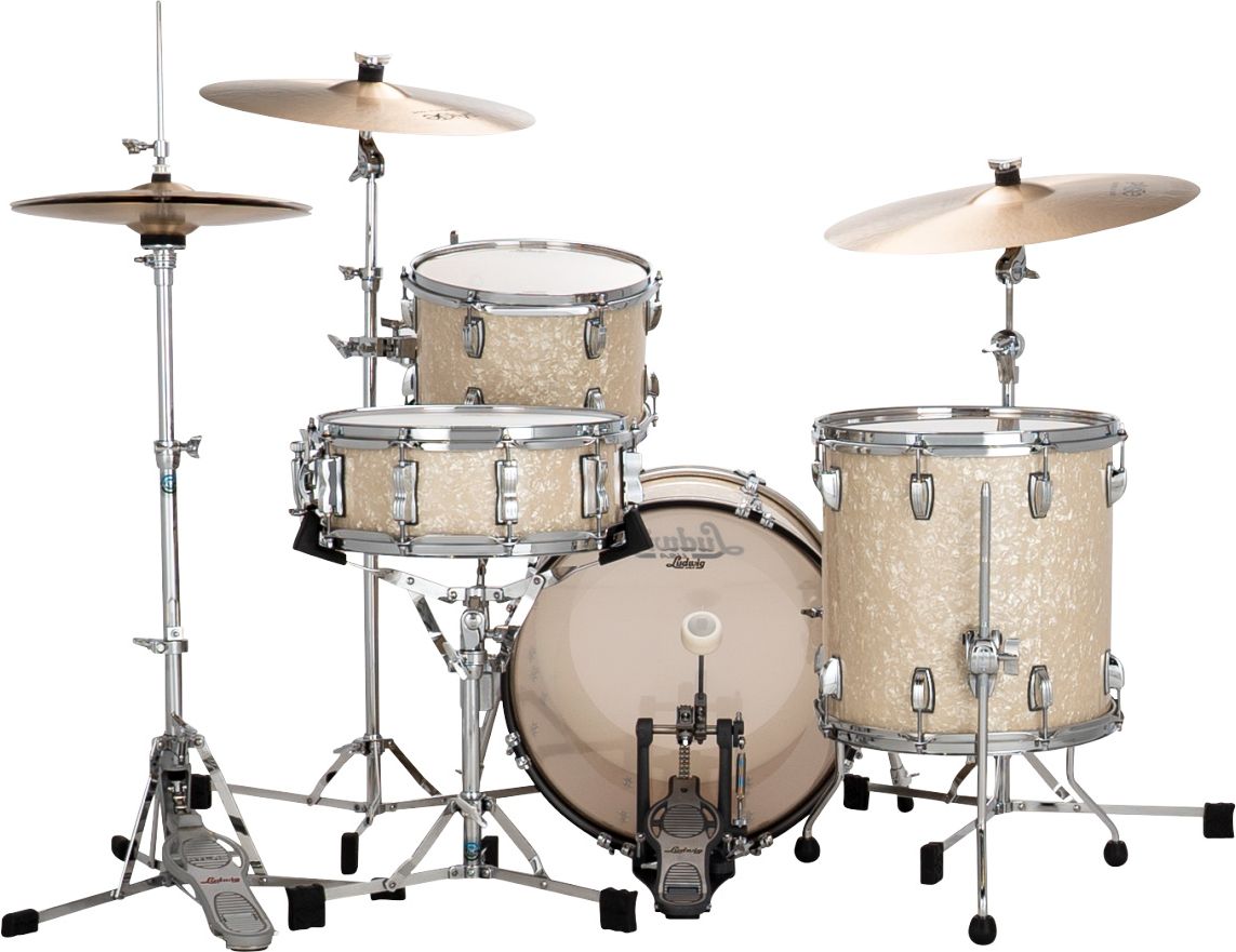 Ludwig L84823AXNM Classic Maple Jazzette Outfit - Vintage Marine White – Bild 3