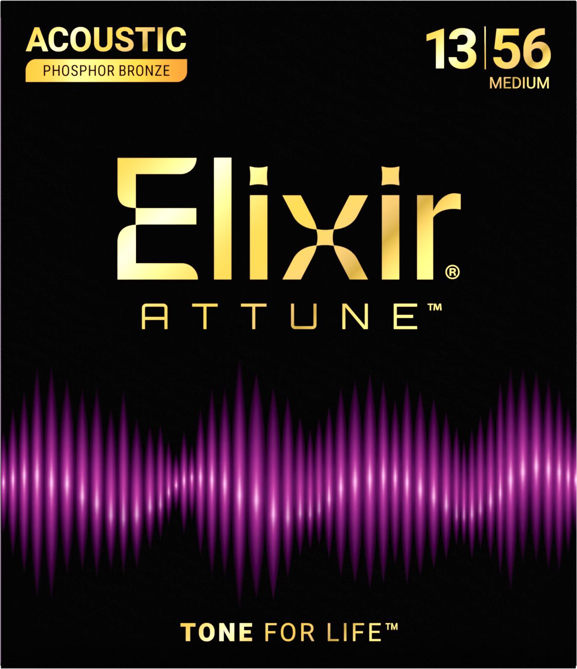 Elixir ATTUNE Phosphor Bronze 21102 Medium 013-056