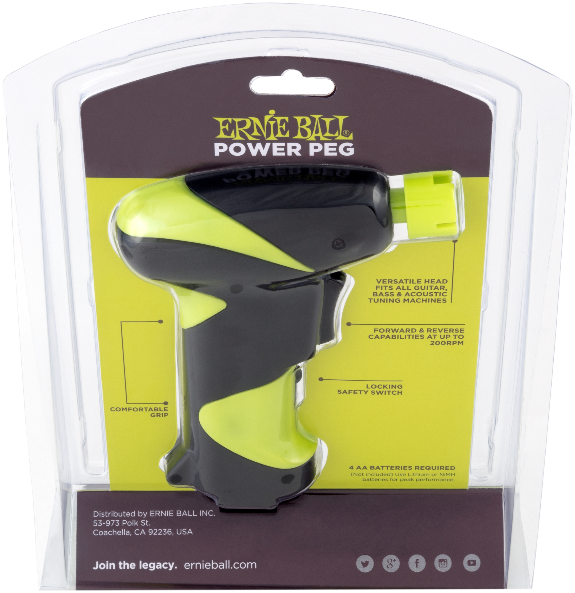 Ernie Ball PowerPeg Elektrische Saitenkurbel
