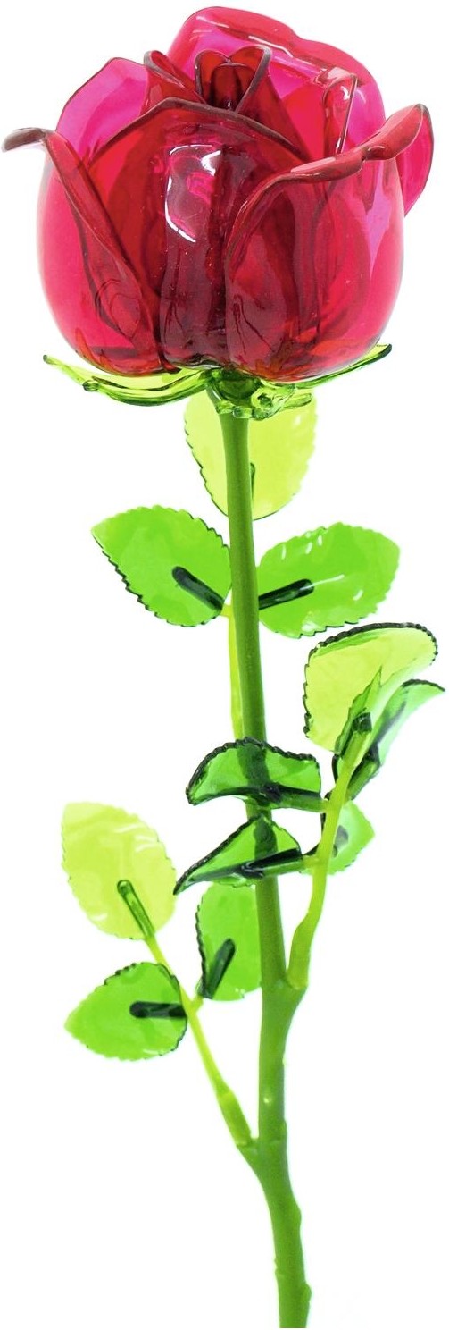 Europalms Kristallrose, Kunstblume, burgund, 81cm 12x