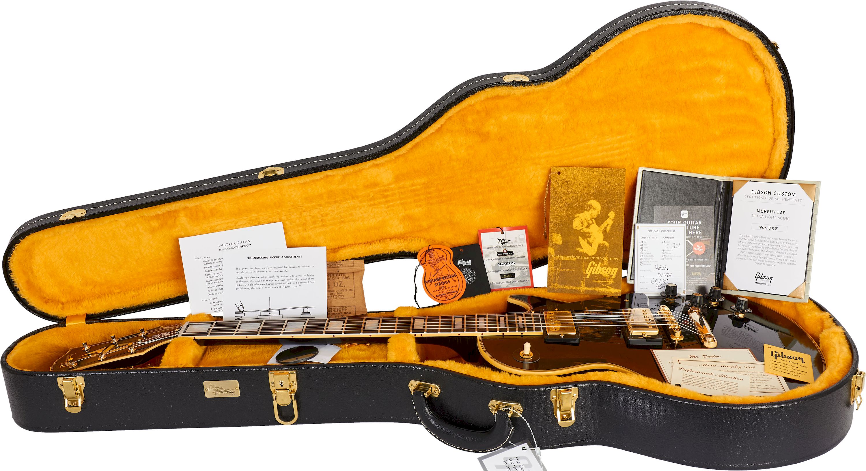 Gibson Les Paul 1968 Custom Reissue Ultra Light Aged Ebony