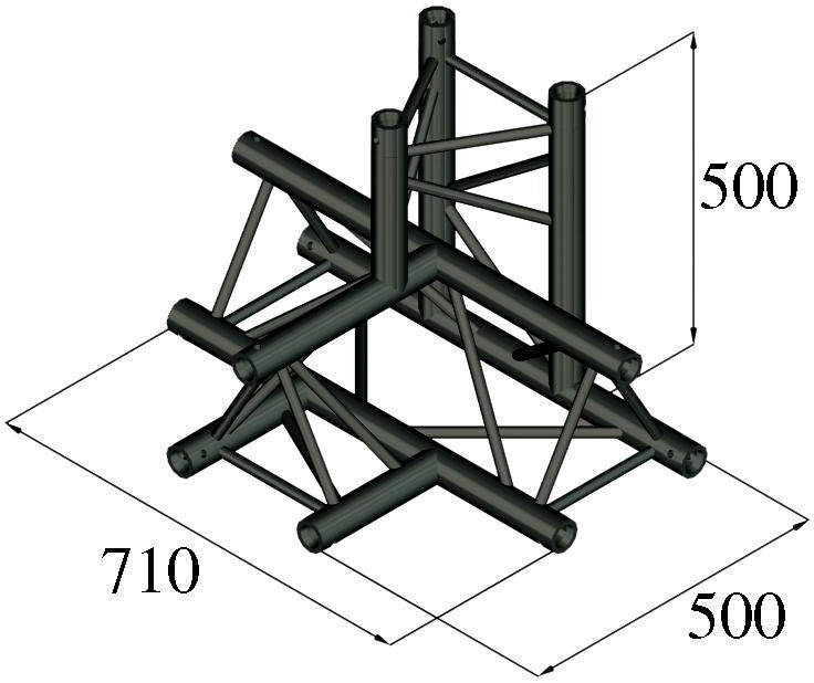 Alutruss TRILOCK S-PAT-42 4-Weg-Stück \/ Alutruss TRILOCK S-PAT-42 4-Weg-Stück \/