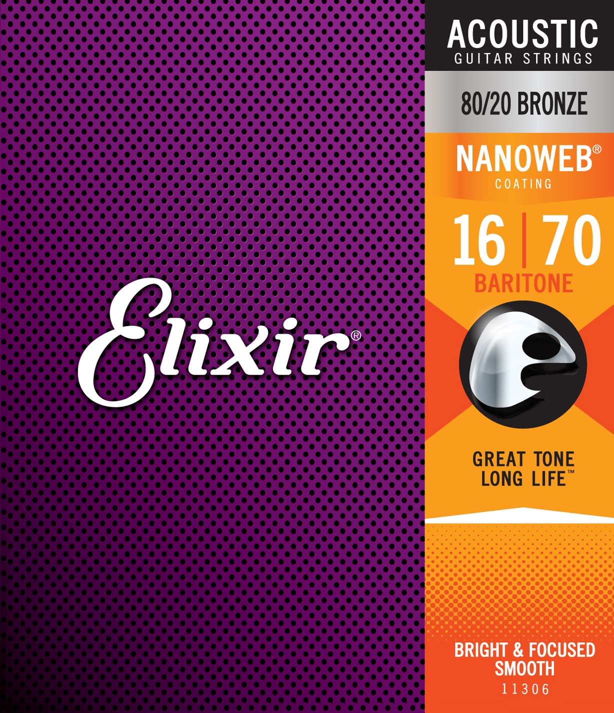 Elixir NanoWeb Bronze 11306 Baritone 016-070 Elixir NanoWeb Bronze 11306 Baritone 016-070