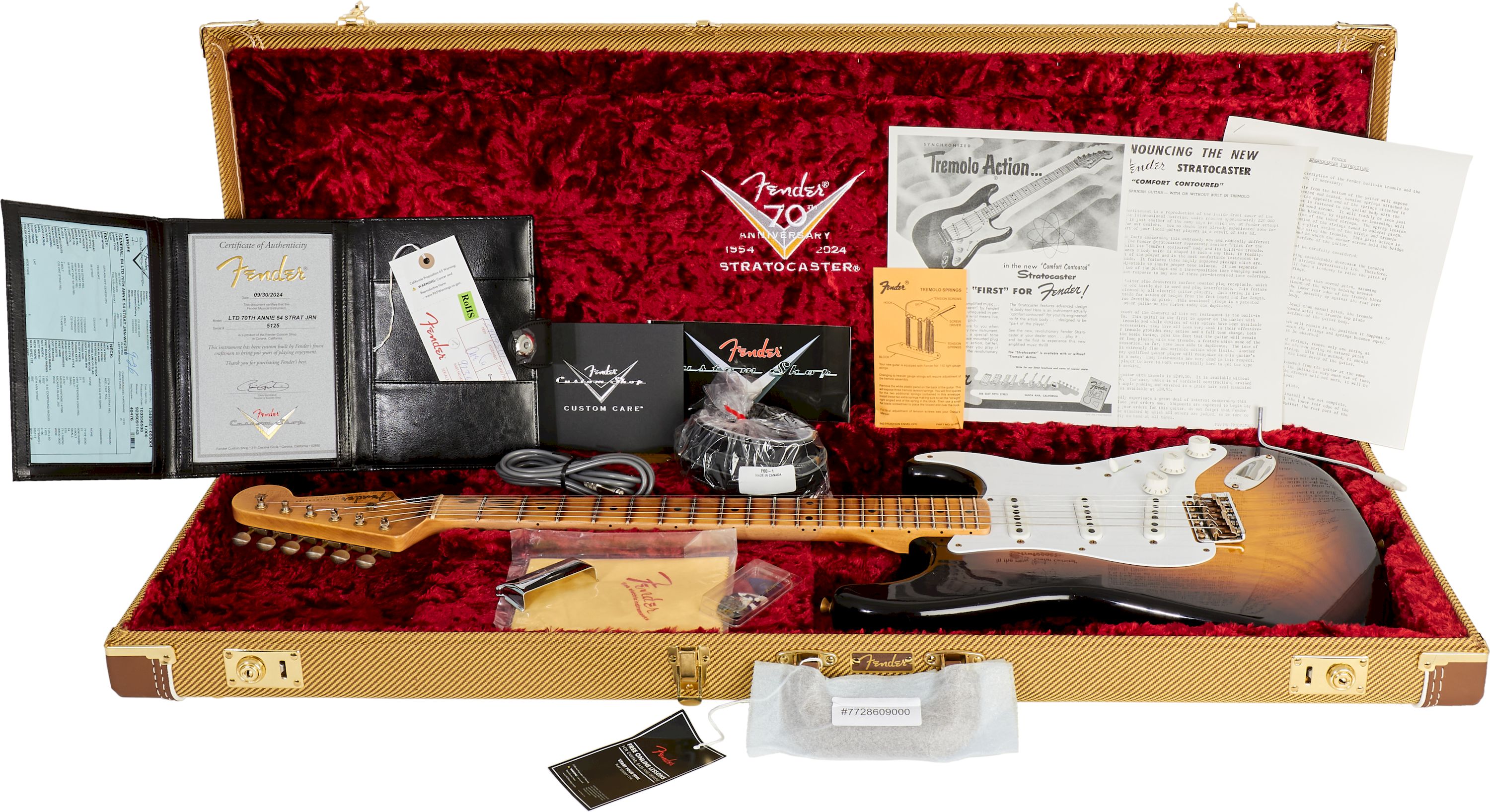 Fender Custom Shop 1954 Limited Edition 70th Anniversary Stratocaster Journeyman Relic Wide-Fade 2-Color Sunburst
