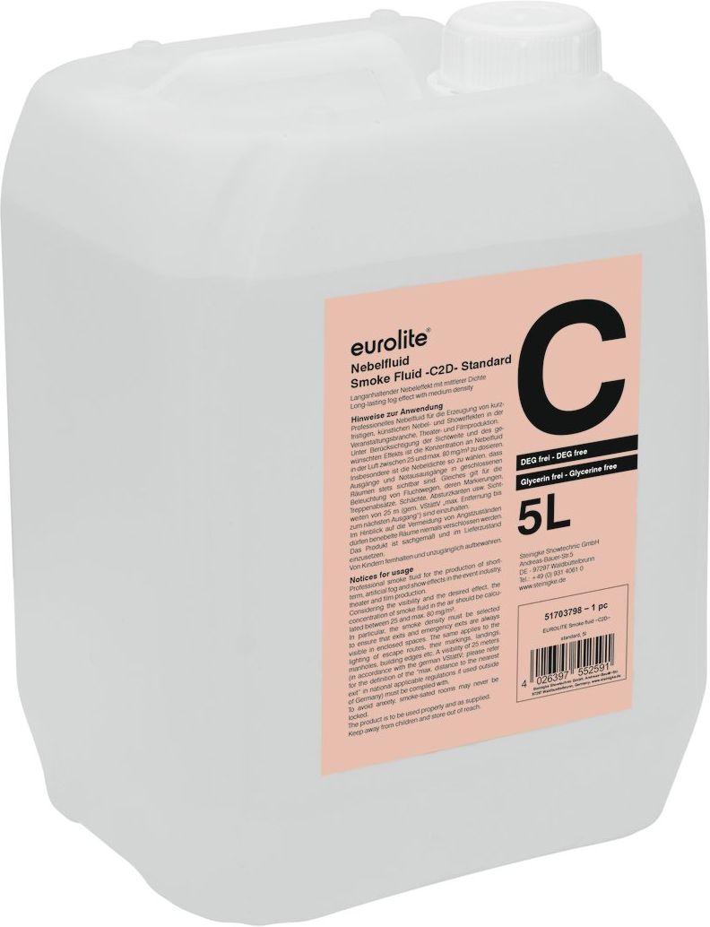 Eurolite Smoke Fluid -C2D- Standard Nebelfluid 5l Eurolite Smoke Fluid -C2D- Standard Nebelfluid 5l