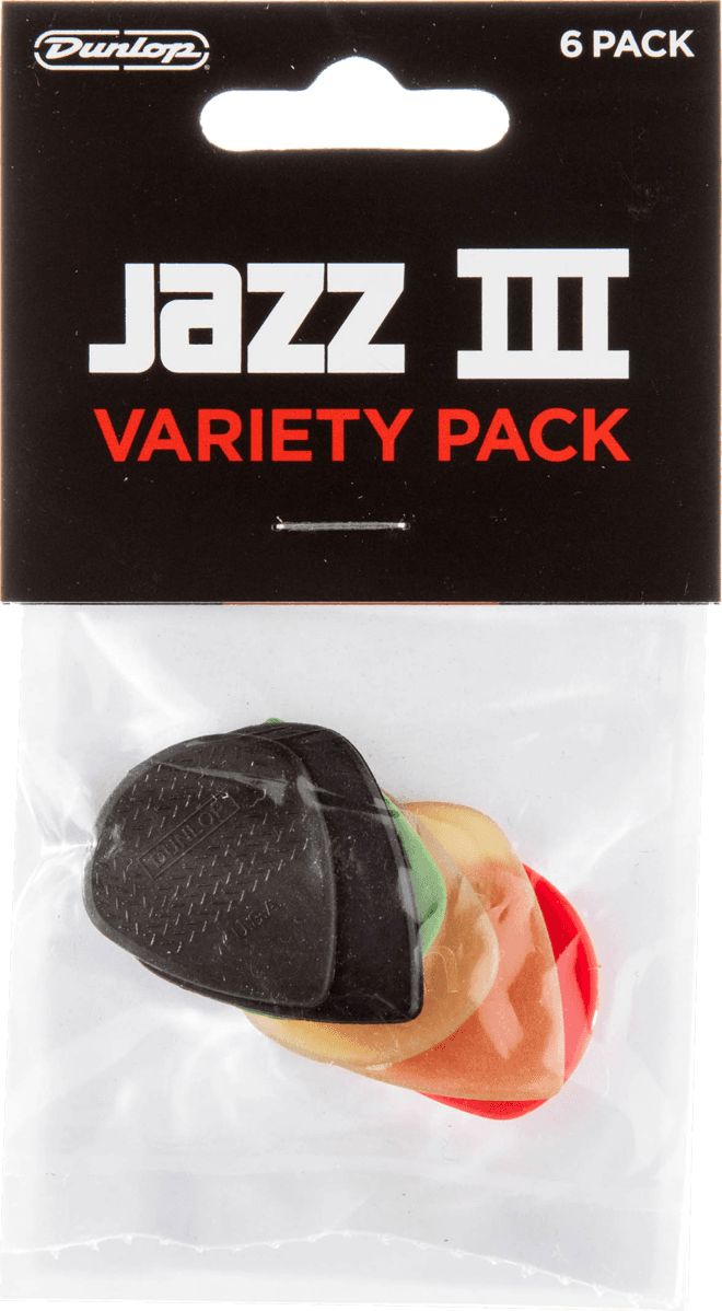 Dunlop Variety Pack Plektren Jazz III Player's 6er Pack