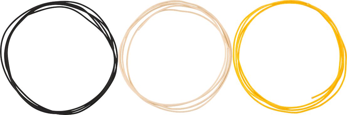 Fender Pure Vintage Cloth Wire 22 AWG Black, White, Yellow, 1.5m