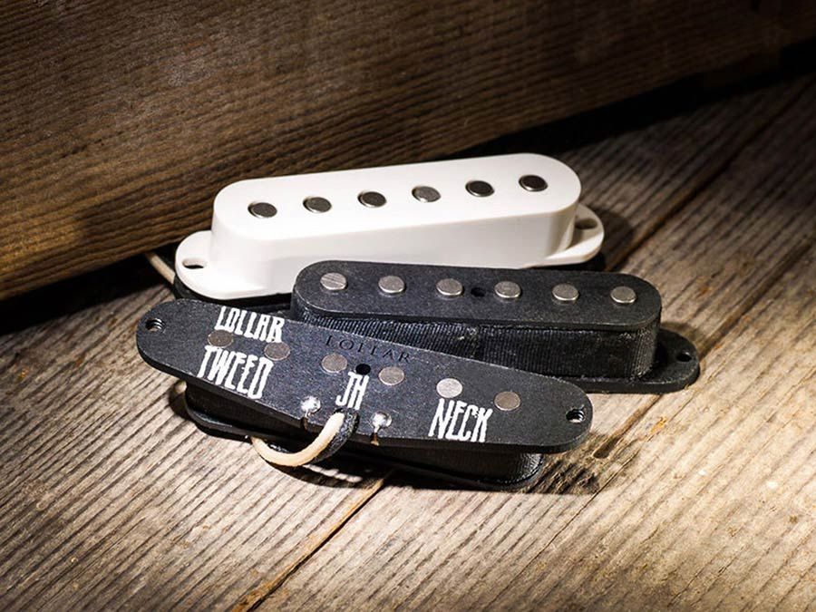 Lollar Single Coil Pickup Set, Flat-Pole, Vintage Tweed, Parchment – Bild 2