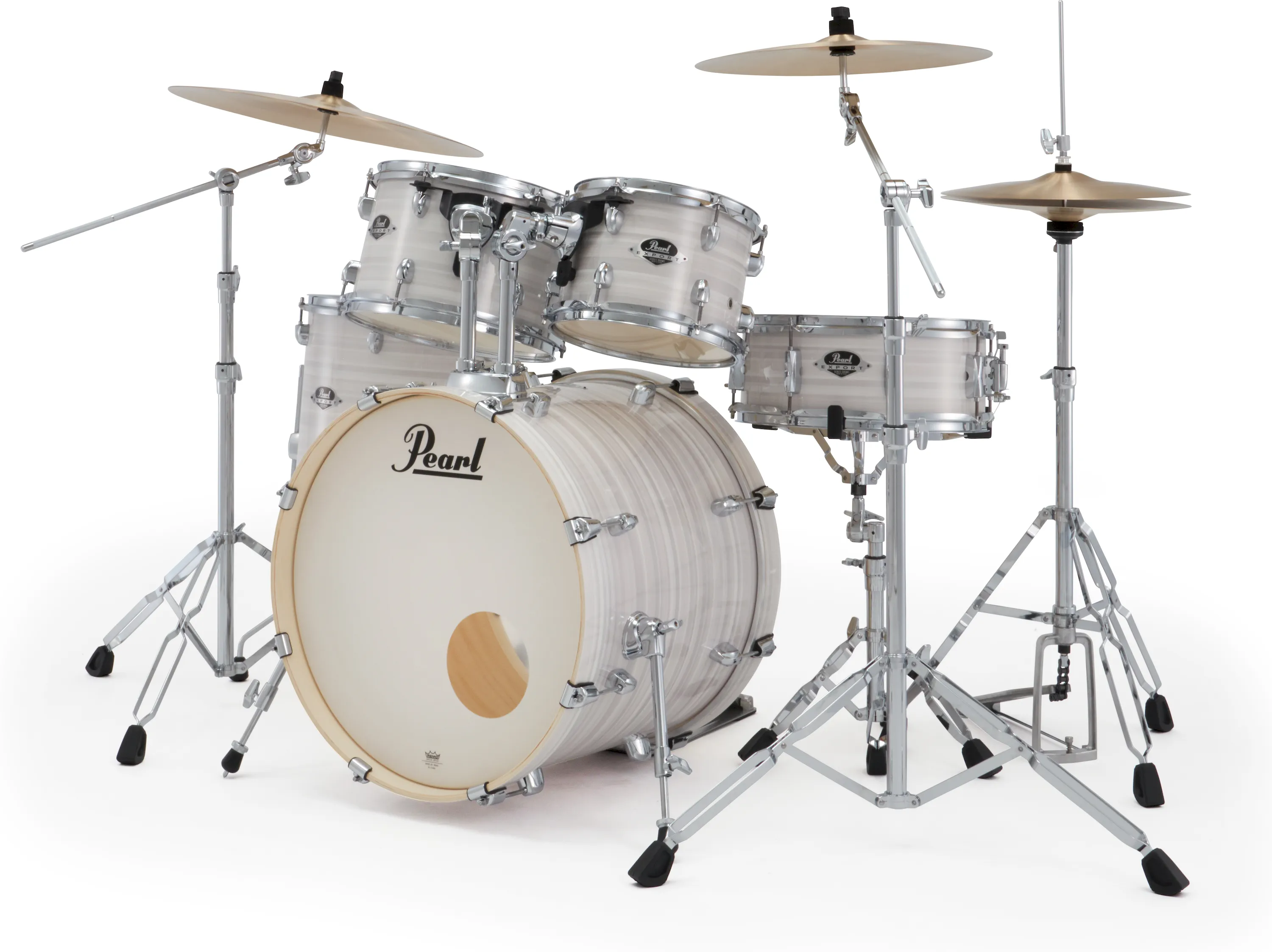 Pearl EXX705NNBR/C777 Export Drumset Slipstream White/Sabian PX