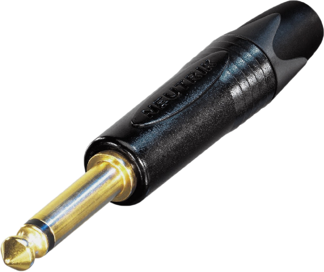 Neutrik NP 2X B jack mono 6.3mm black gold Neutrik NP 2X B jack mono 6.3mm black gold