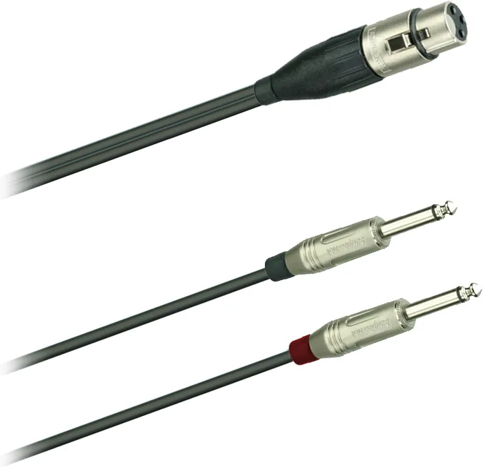 CAE Y-Kabel XLRF / 2x Jack 1,5m