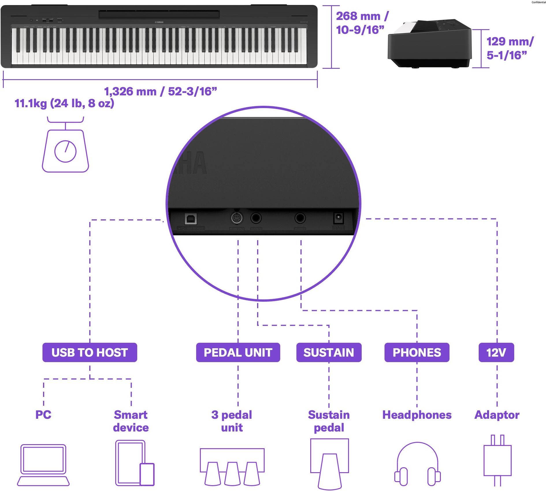 Yamaha P-145 BT 