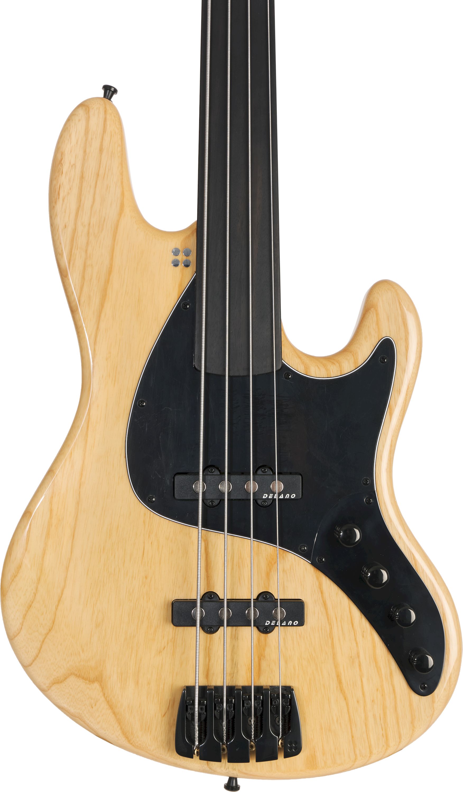 Sandberg California II TT-4 Fretless HG Natur Swamp Ash Ebony – Bild 3