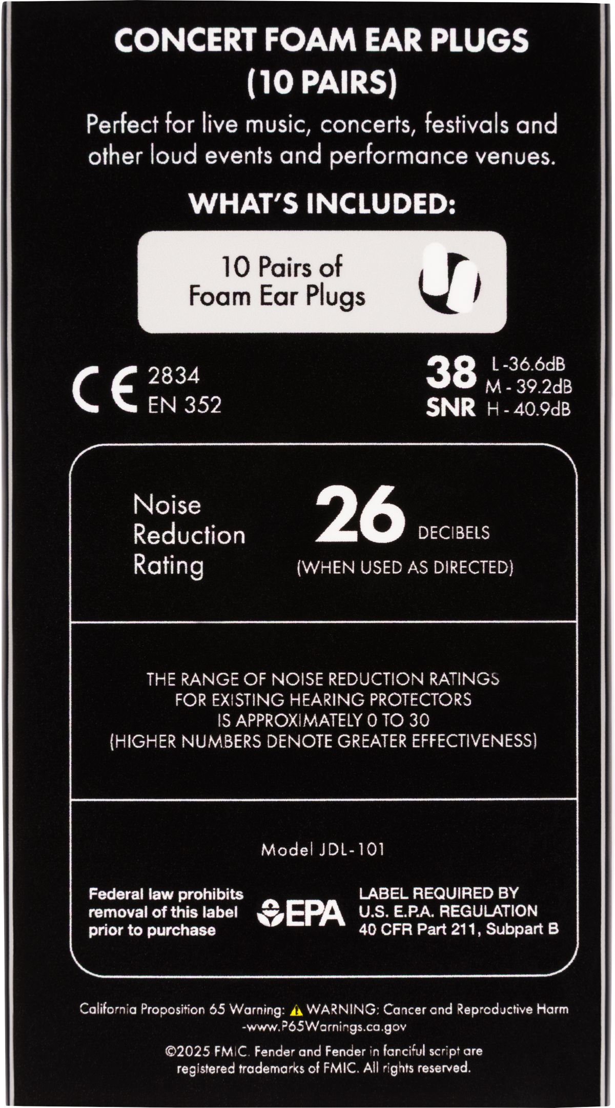 Fender Concert Ear Plugs 10 Paar – Bild 2