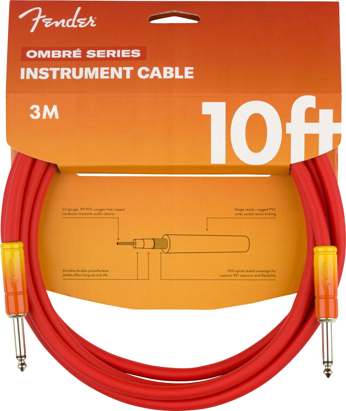 Fender Kabel Ombre 3m Tequila Sunrise