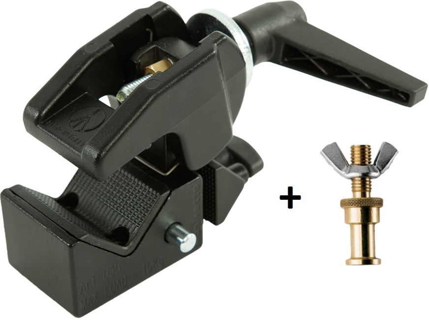 Manfrotto 035 + M10 spigot  Manfrotto 035 + M10 spigot
