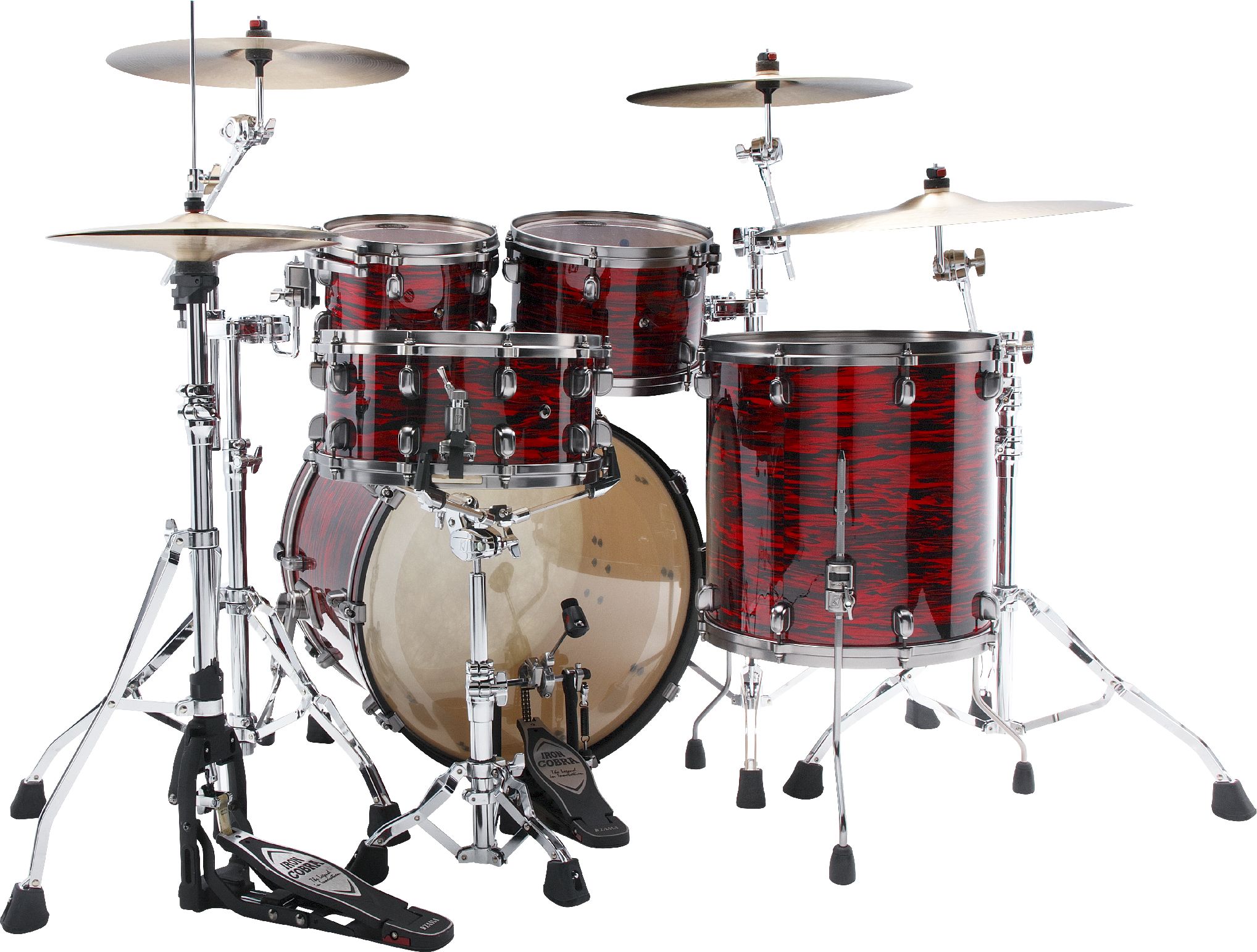Tama MR42TZUS-ROY Starclassic Maple Shell Set 4pcs - Red Oyster/Smoked Black Nickel