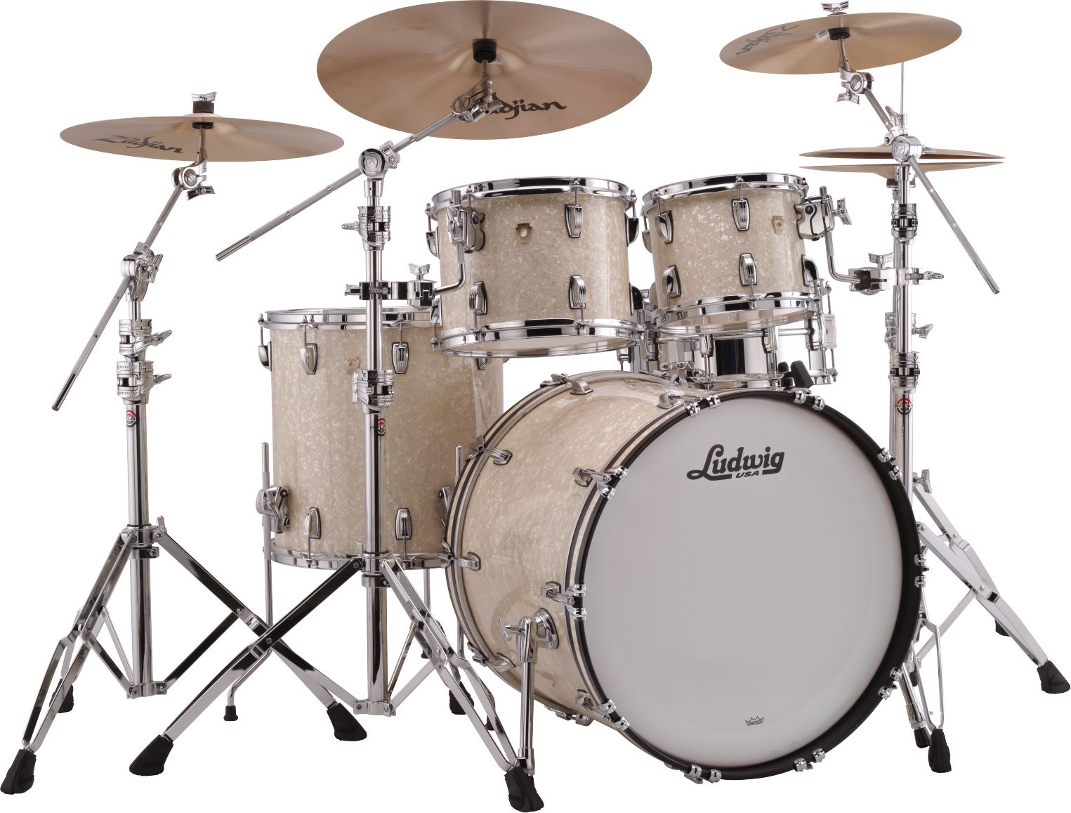 Ludwig L88204AXNM Classic Maple MOD Outfit - Vintage White Marine Pearl – Bild 2