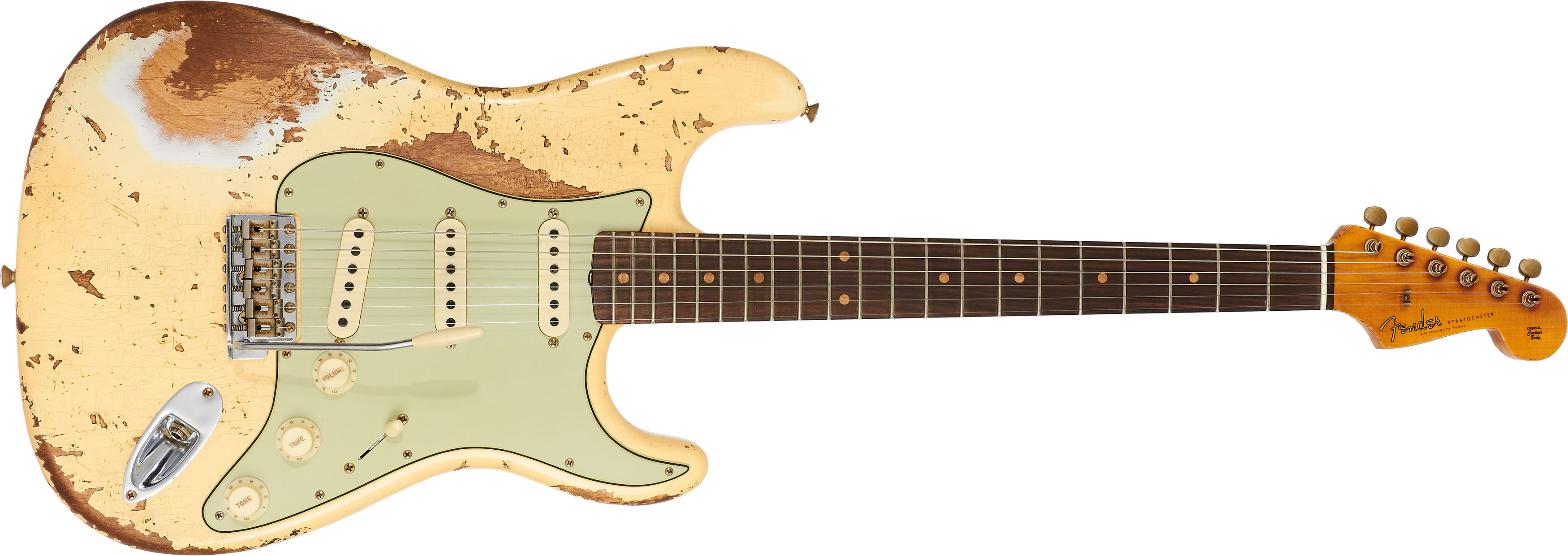 Fender Custom Shop 1960 Stratocaster DualMag Super Heavy Relic Aged Vintage White Limited Edition