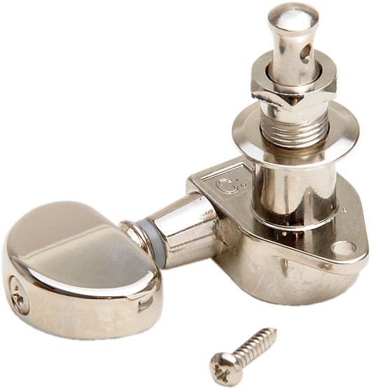 Kluson Mechaniken Round-Backs Kidney Flügel 3/3 Nickel – Bild 2