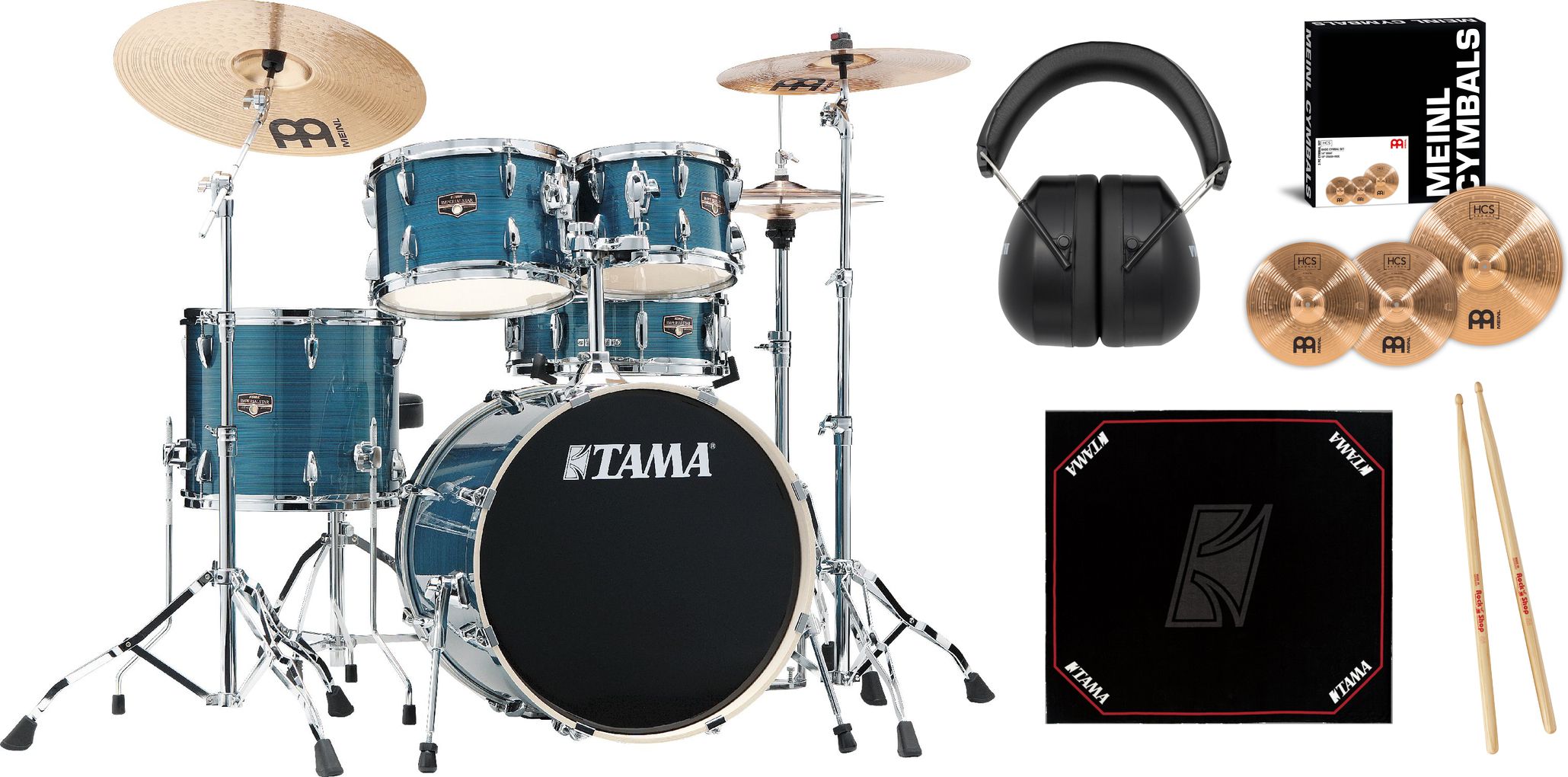 Tama Imperialstar Bundle - Hairline Blue 20"