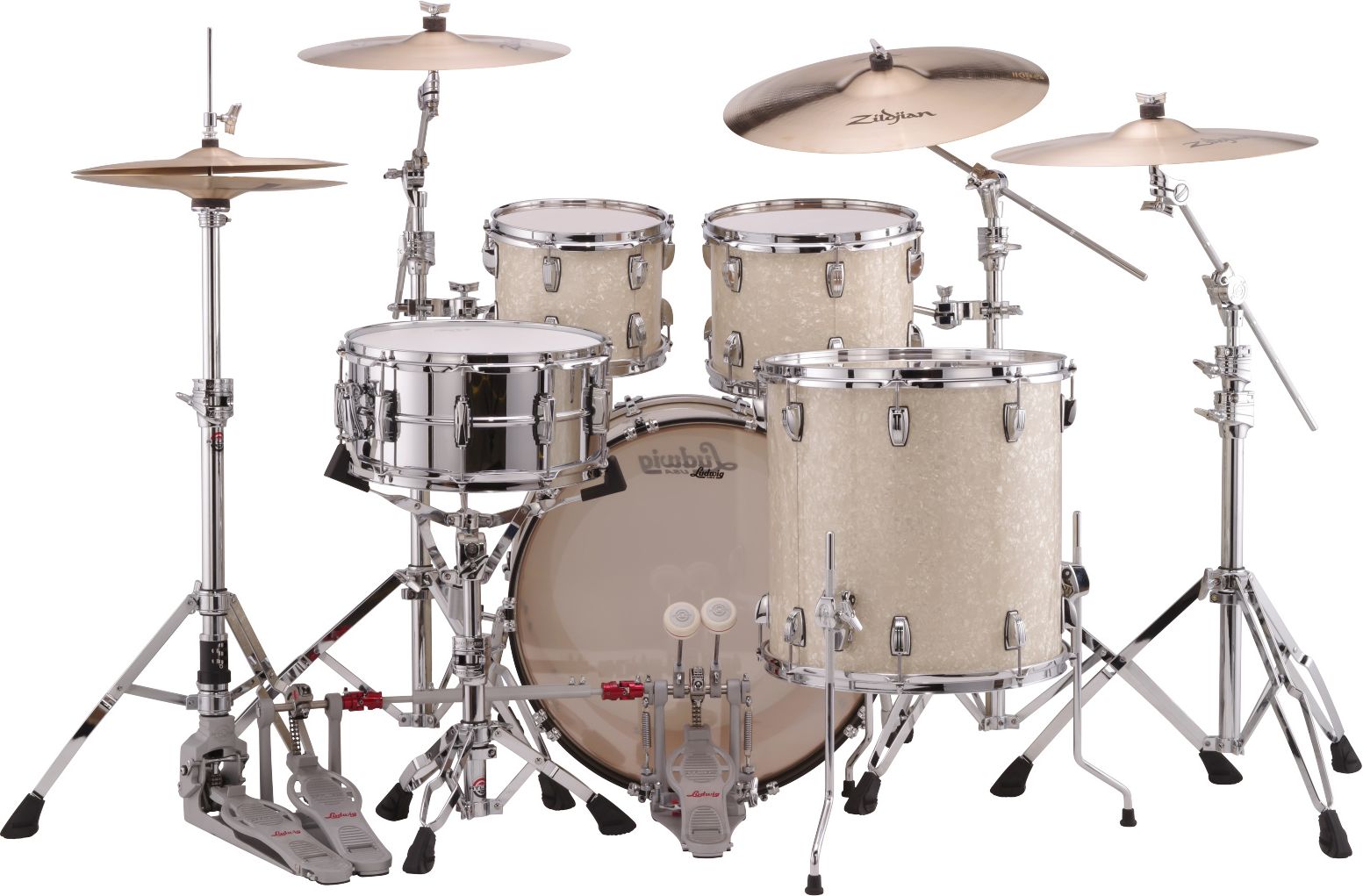Ludwig L88204AXNM Classic Maple MOD Outfit - Vintage White Marine Pearl – Bild 4