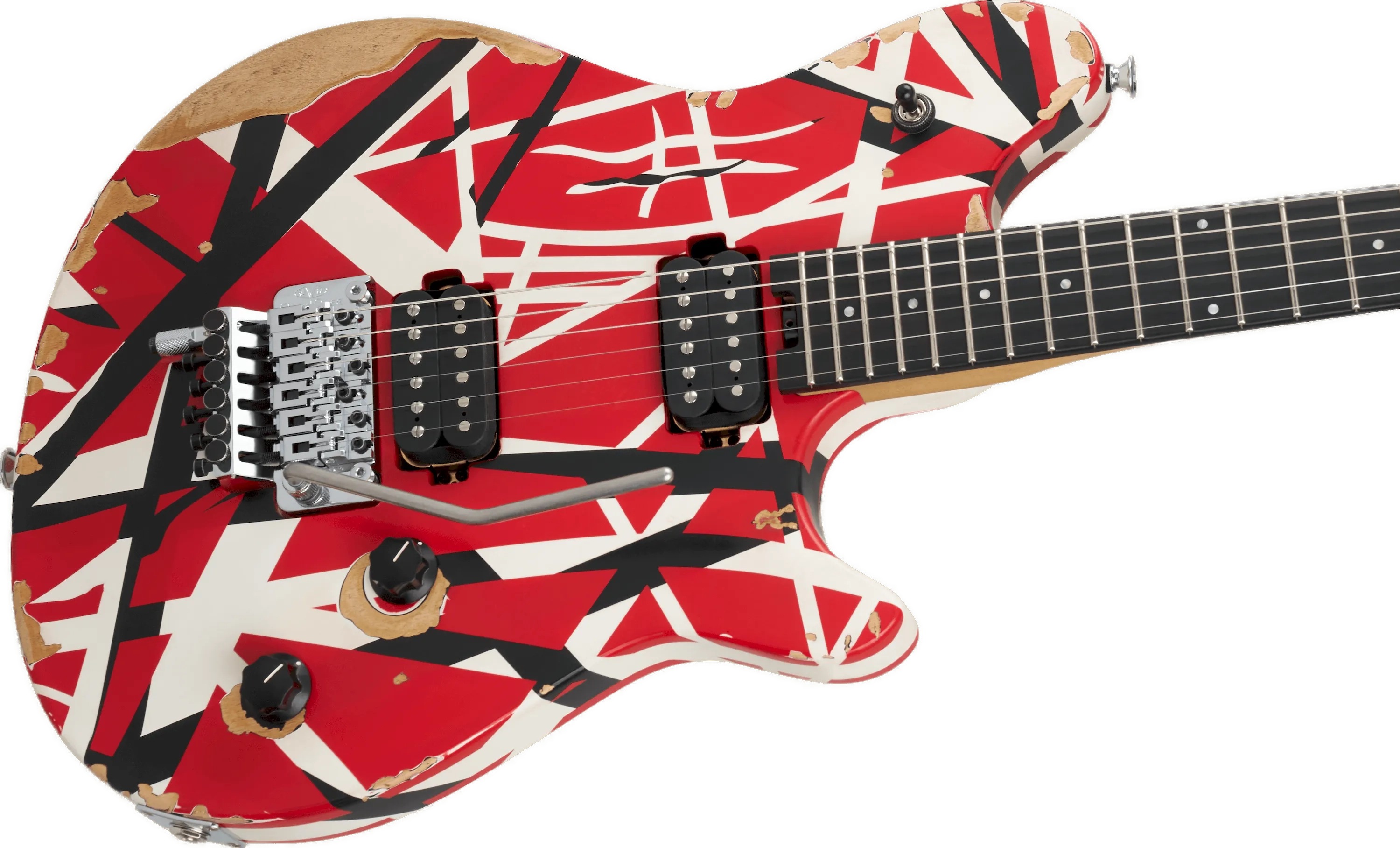 EVH Wolfgang Special Striped Series Red, Black, and White Aged Limited Edition – Bild 3