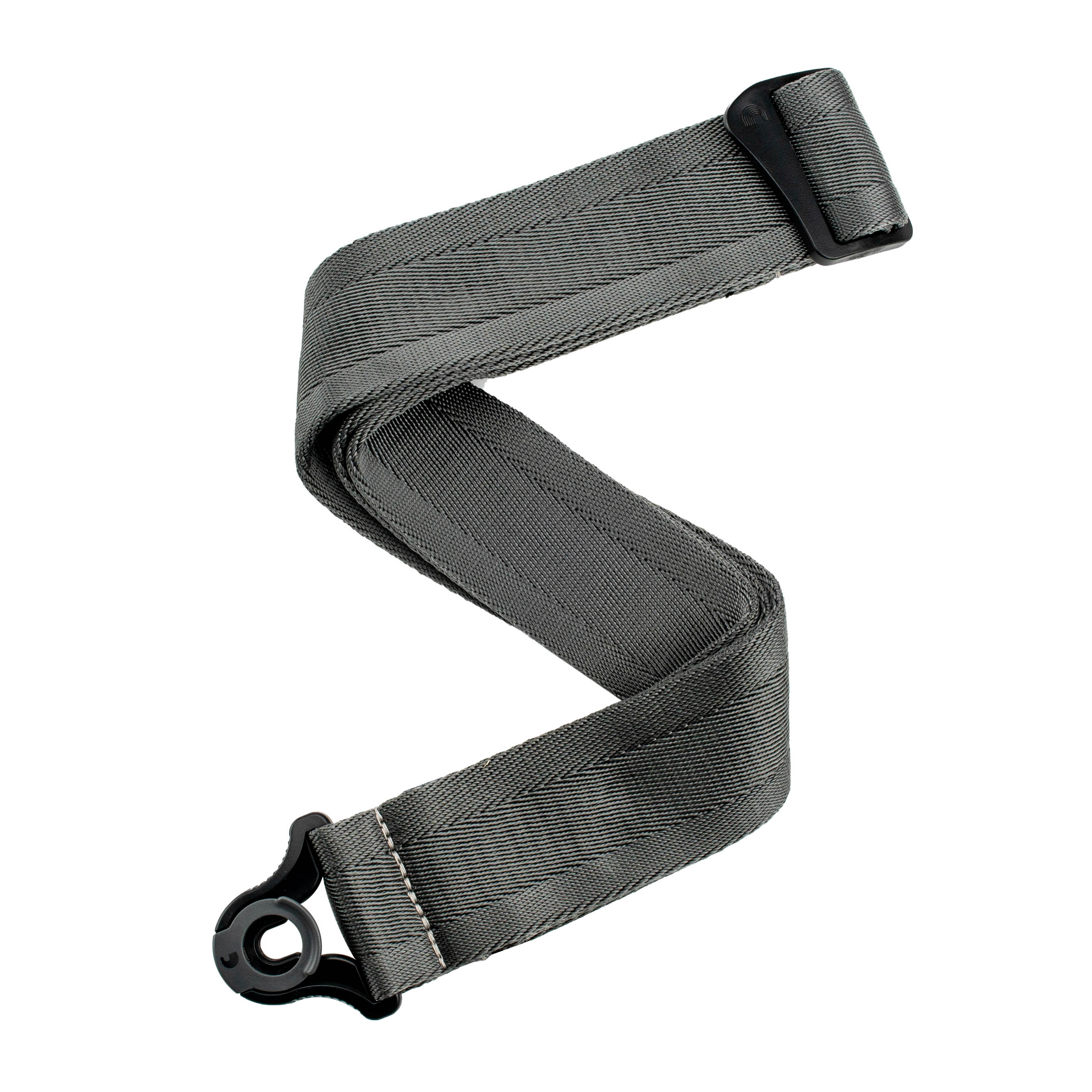 D Addario Auto Lock Guitar Strap Metal Grey