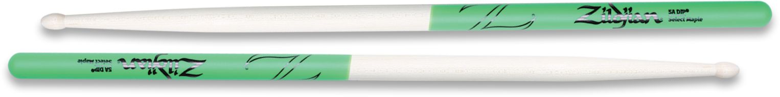 Zildjian ZIZ5AMDG Maple Drumsticks 5A Green Dip Zildjian ZIZ5AMDG Maple Drumsticks 5A Green Dip