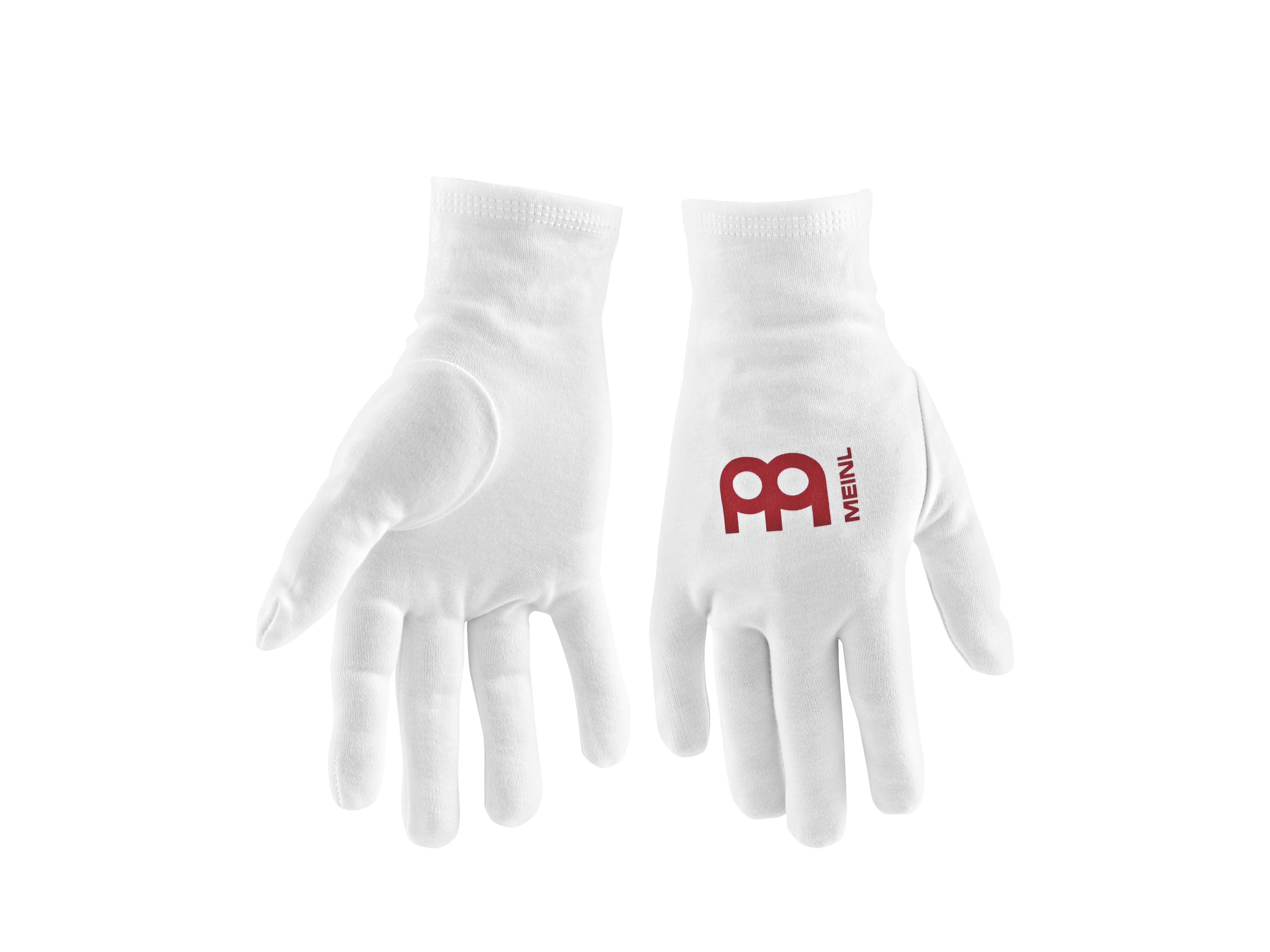 Meinl Cymbals Handschuhe weiß mit rotem Logo