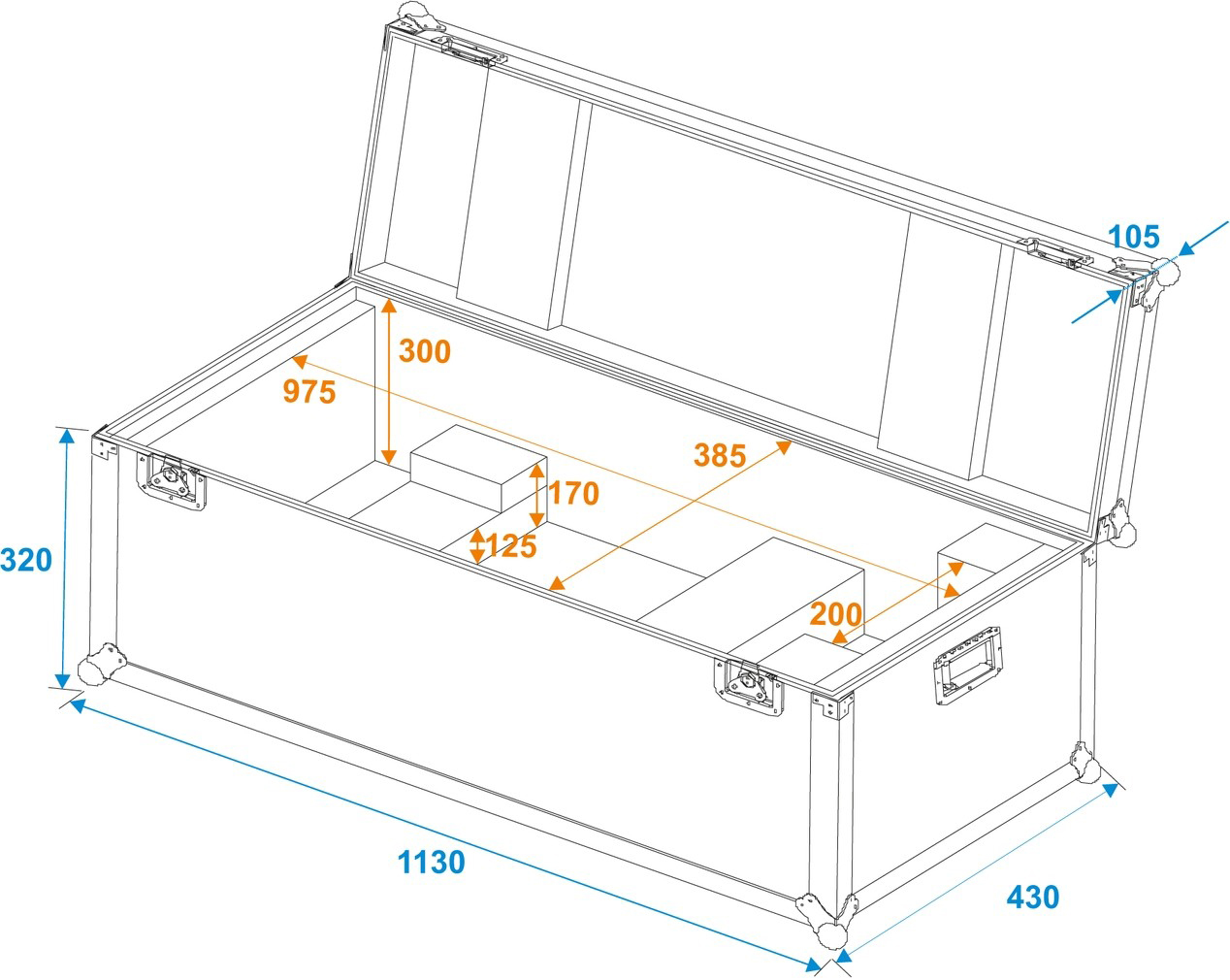 ROADINGER Flightcase 1x LED SL-600 – Bild 5