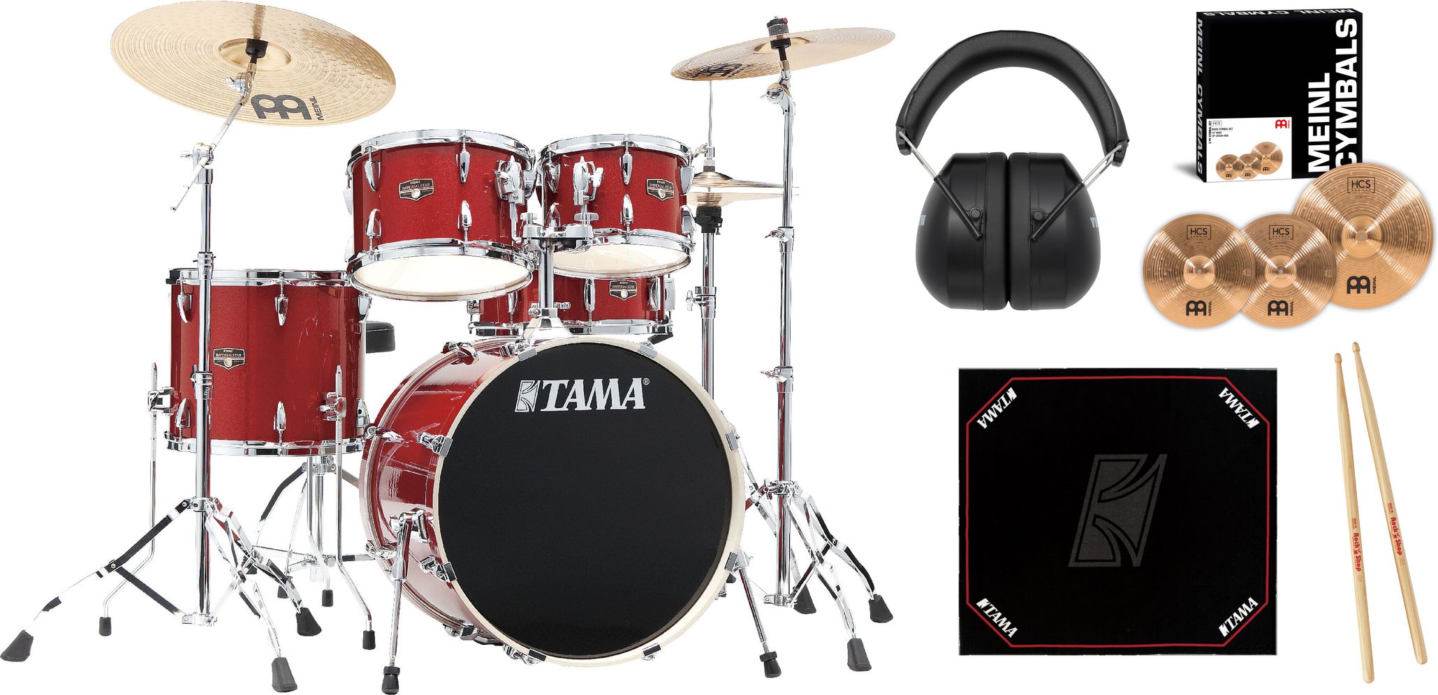 Tama Imperialstar Bundle - Burnt Red Mist 20"