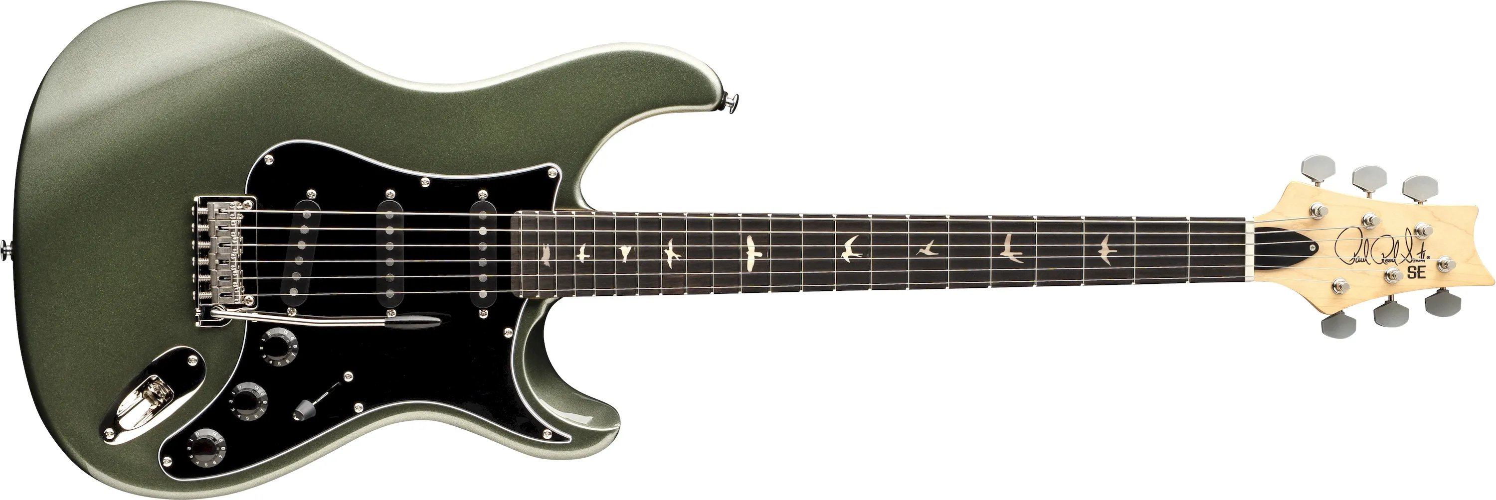 PRS SE John Mayer Silver Sky Defender Woolstone Green